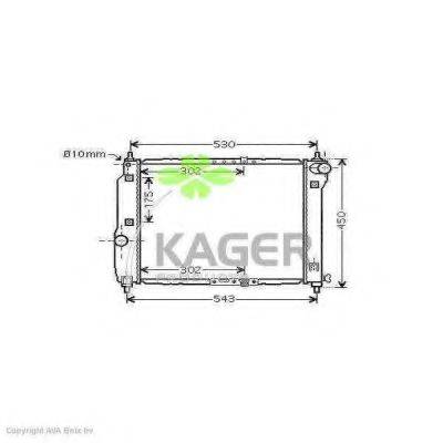 KAGER 312441 Радіатор, охолодження двигуна