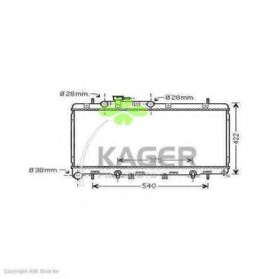 KAGER 312793 Радіатор, охолодження двигуна