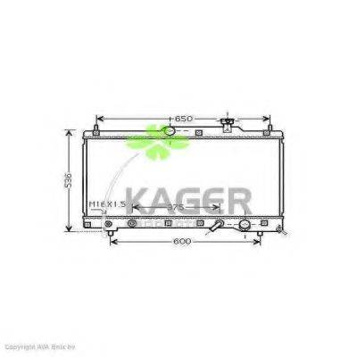 KAGER 312904 Радіатор, охолодження двигуна