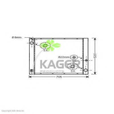 KAGER 313002 Радіатор, охолодження двигуна