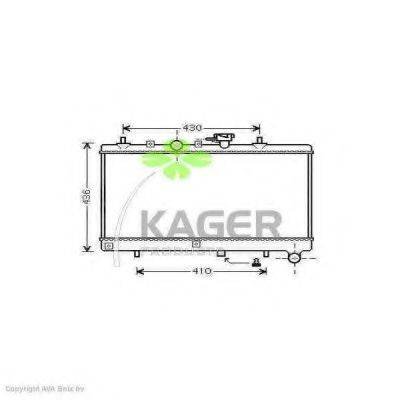 KAGER 313050 Радіатор, охолодження двигуна