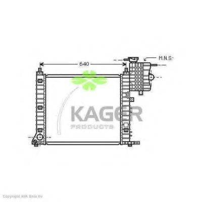 KAGER 313490 Радіатор, охолодження двигуна