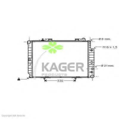 KAGER 313565 Радіатор, охолодження двигуна