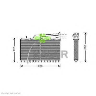 KAGER 320013 Теплообмінник, опалення салону