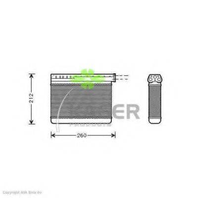 KAGER 320015 Теплообмінник, опалення салону