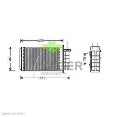 KAGER 320049 Теплообмінник, опалення салону