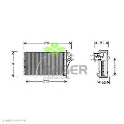 KAGER 320100 Теплообмінник, опалення салону