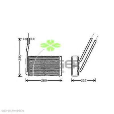 KAGER 320273 Теплообмінник, опалення салону