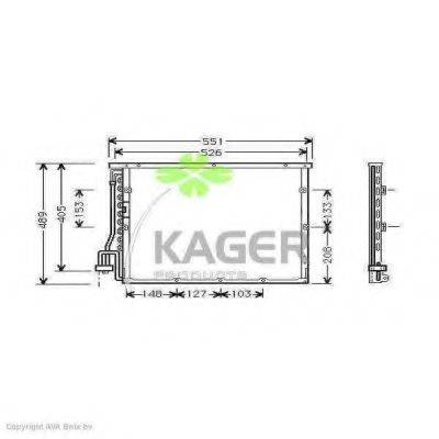 KAGER 945040 Конденсатор, кондиціонер