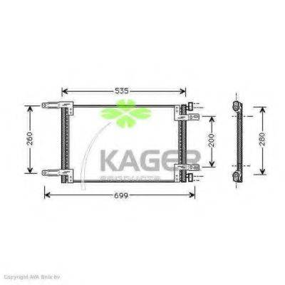 KAGER 945153 Конденсатор, кондиціонер