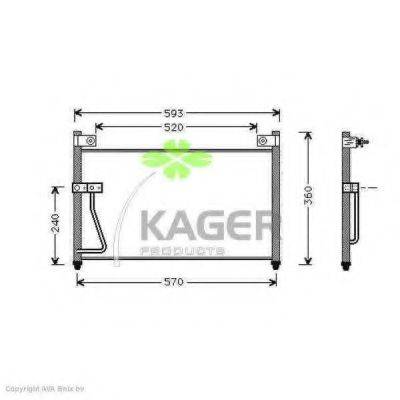 KAGER 945241 Конденсатор, кондиціонер