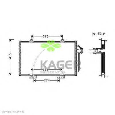 KAGER 945309 Конденсатор, кондиціонер