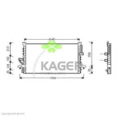 KAGER 945348 Конденсатор, кондиціонер