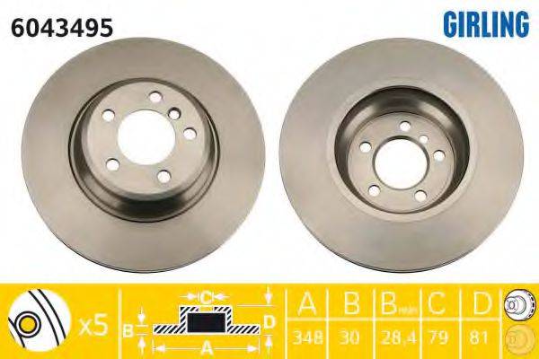 GIRLING 6043495 гальмівний диск