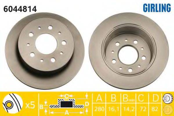 GIRLING 6044814 гальмівний диск