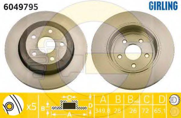 GIRLING 6049795 гальмівний диск