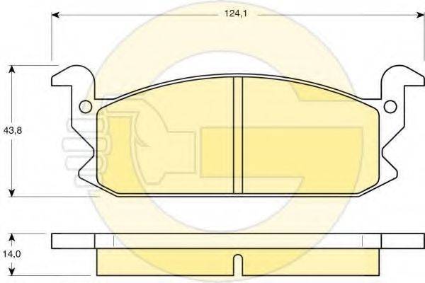 GIRLING 6103669 Комплект гальмівних колодок, дискове гальмо