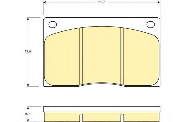 GIRLING 6105851 Комплект гальмівних колодок, дискове гальмо