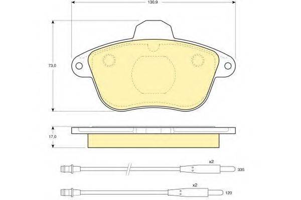 GIRLING 6107963 Комплект гальмівних колодок, дискове гальмо