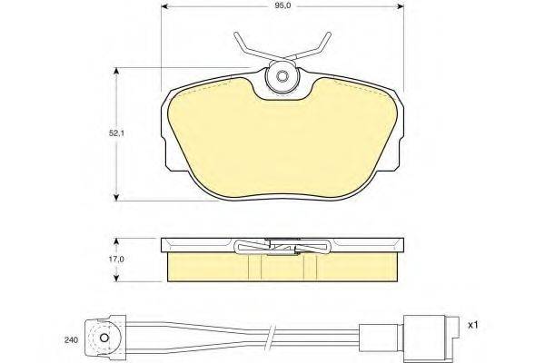 GIRLING 6108201 Комплект гальмівних колодок, дискове гальмо