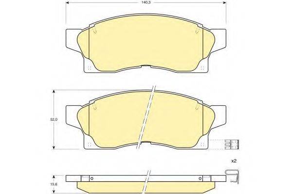 GIRLING 6108779 Комплект гальмівних колодок, дискове гальмо