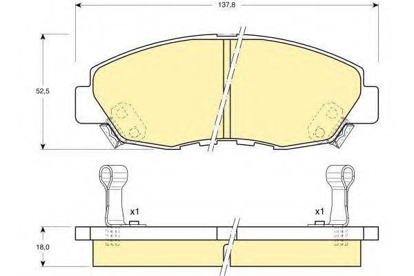 GIRLING 6108949 Комплект гальмівних колодок, дискове гальмо