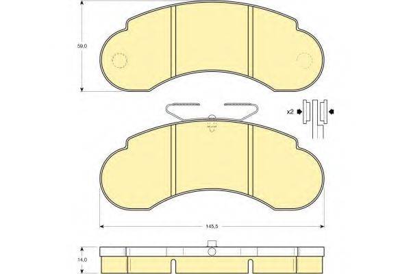 GIRLING 6109503 Комплект гальмівних колодок, дискове гальмо