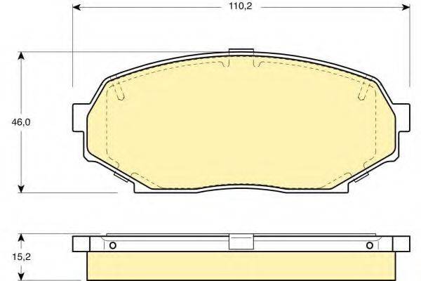 GIRLING 6110289 Комплект гальмівних колодок, дискове гальмо