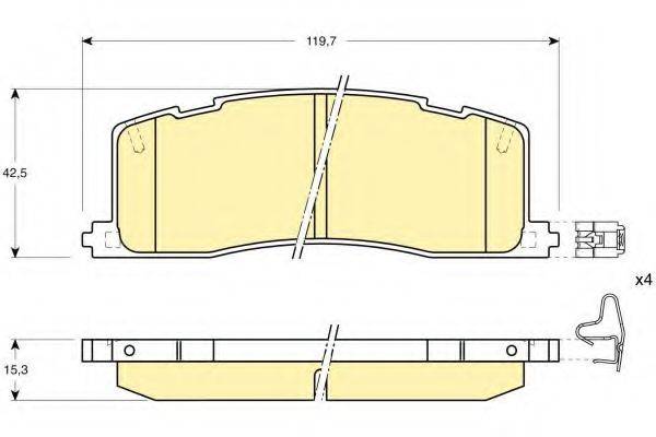 GIRLING 6111389 Комплект гальмівних колодок, дискове гальмо