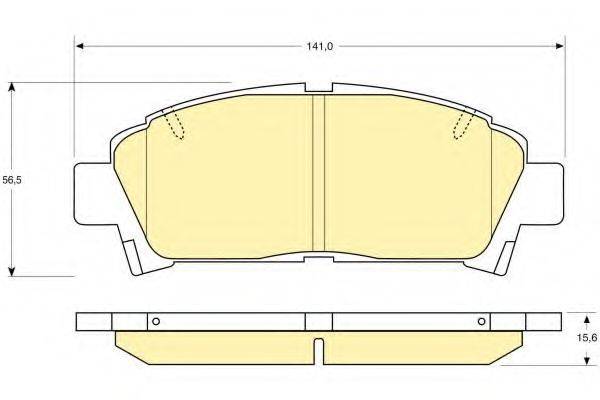 GIRLING 6111459 Комплект гальмівних колодок, дискове гальмо