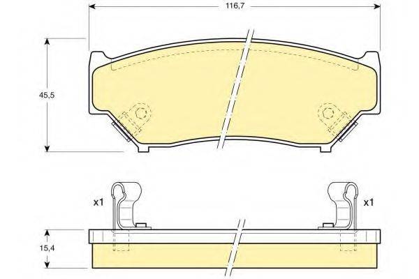 GIRLING 6111749 Комплект гальмівних колодок, дискове гальмо