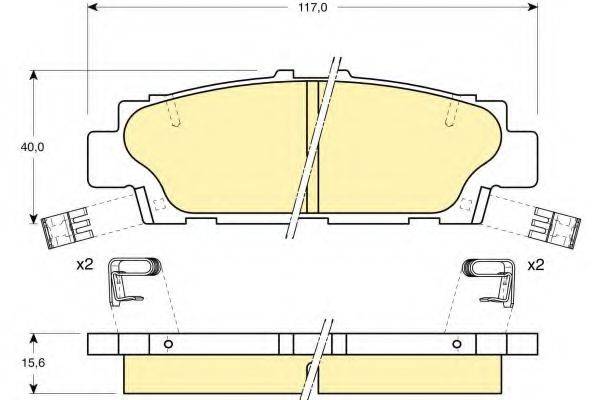 GIRLING 6112579 Комплект гальмівних колодок, дискове гальмо