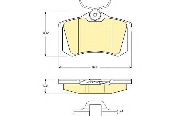 GIRLING 6113281 Комплект гальмівних колодок, дискове гальмо