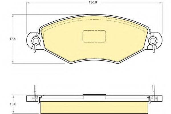 GIRLING 6113614 Комплект гальмівних колодок, дискове гальмо