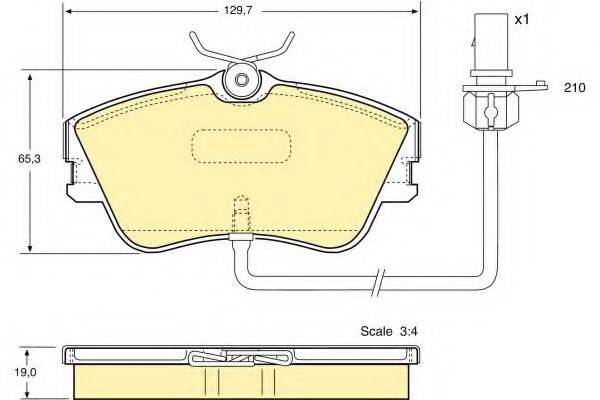 GIRLING 6113671 Комплект гальмівних колодок, дискове гальмо