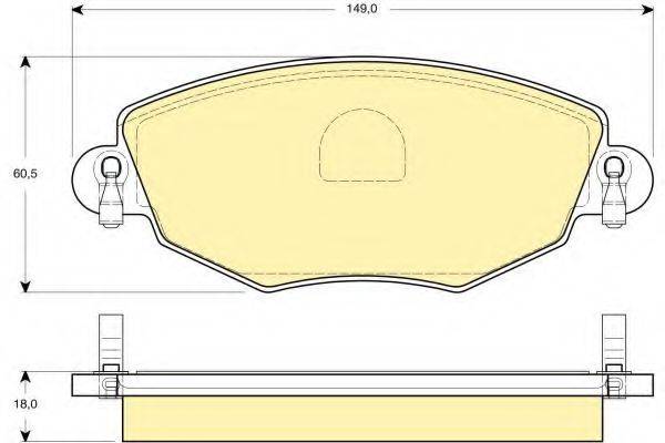 GIRLING 6114344 Комплект гальмівних колодок, дискове гальмо