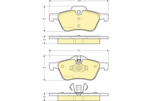 GIRLING 6114762 Комплект гальмівних колодок, дискове гальмо