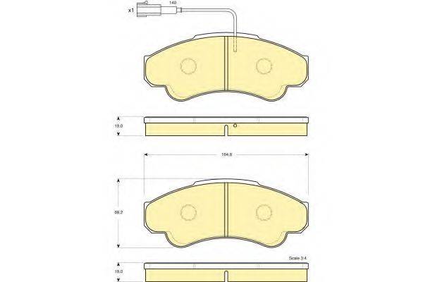 GIRLING 6115189 Комплект гальмівних колодок, дискове гальмо