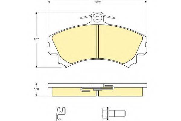 GIRLING 6115841 Комплект гальмівних колодок, дискове гальмо