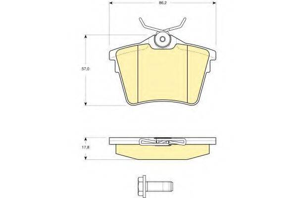 GIRLING 6115961 Комплект гальмівних колодок, дискове гальмо