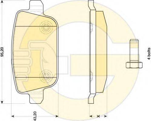 GIRLING 6117321 Комплект гальмівних колодок, дискове гальмо