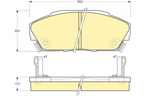 GIRLING 6130349 Комплект гальмівних колодок, дискове гальмо