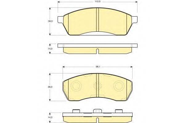 GIRLING 6130689 Комплект гальмівних колодок, дискове гальмо