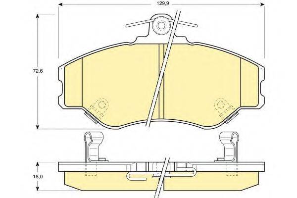 GIRLING 6130891 Комплект гальмівних колодок, дискове гальмо