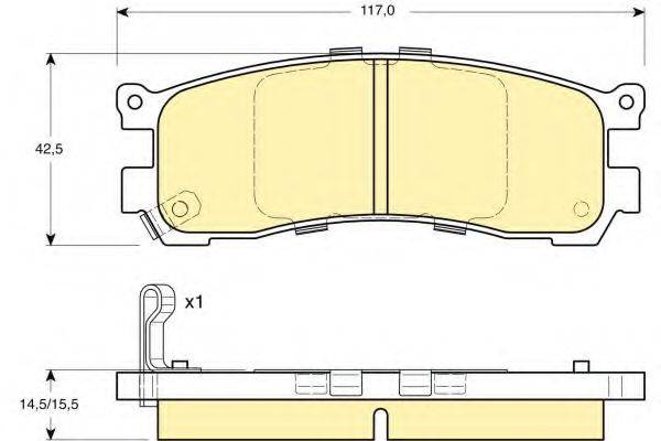 GIRLING 6131799 Комплект гальмівних колодок, дискове гальмо