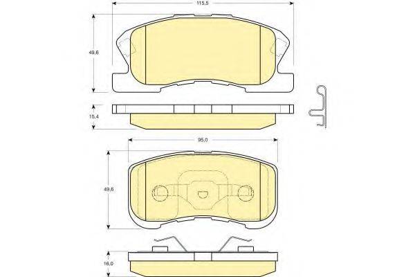 GIRLING 6132209 Комплект гальмівних колодок, дискове гальмо