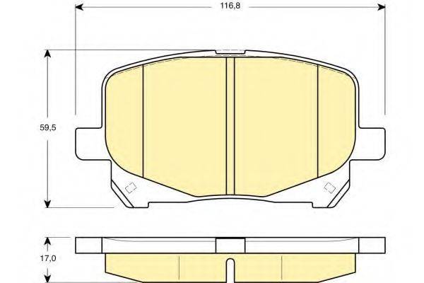 GIRLING 6132489 Комплект гальмівних колодок, дискове гальмо