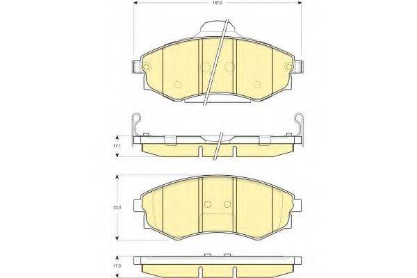 GIRLING 6132569 Комплект гальмівних колодок, дискове гальмо