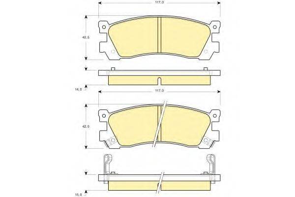 GIRLING 6132649 Комплект гальмівних колодок, дискове гальмо