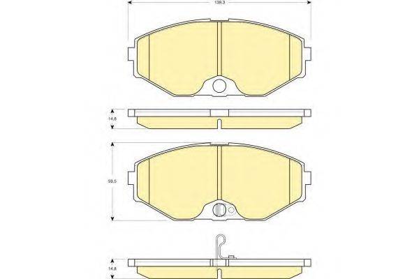 GIRLING 6132739 Комплект гальмівних колодок, дискове гальмо